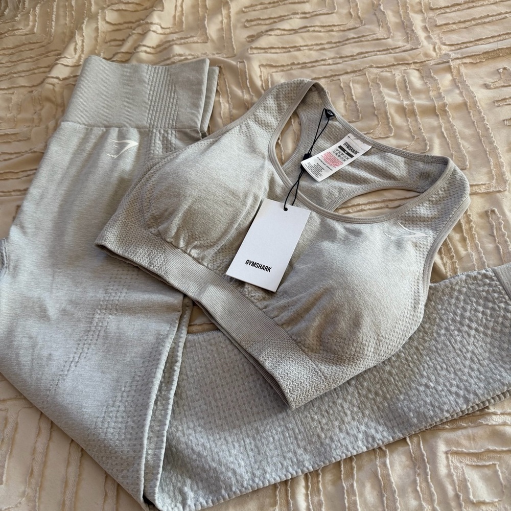 Gymshark Ice Grey Vital Seamless Set NWT